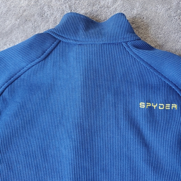 Spyder Royal Blue and Black Quarter-Zip Pullover - Picture 9 of 13